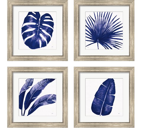 Welcome to Paradise Indigo 4 Piece Framed Art Print Set by Janelle Penner