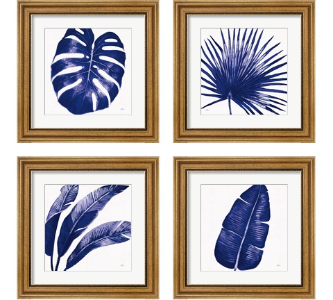 Welcome to Paradise Indigo 4 Piece Framed Art Print Set by Janelle Penner