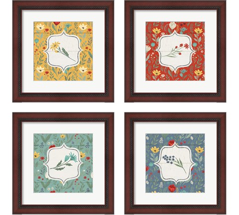 Blooming Thoughts 4 Piece Framed Art Print Set by Janelle Penner