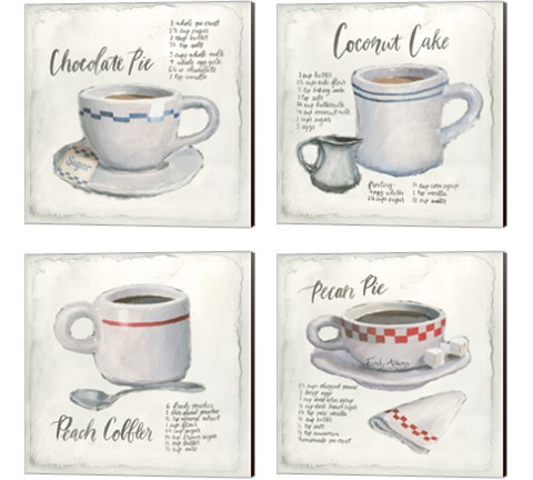 American Diner 4 Piece Canvas Print Set by Emily Adams