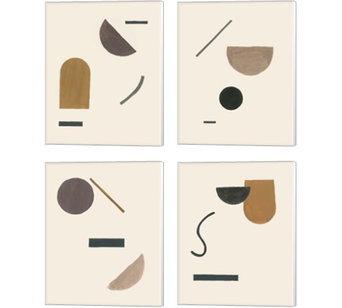 Intraconnected  4 Piece Canvas Print Set by Melissa Wang