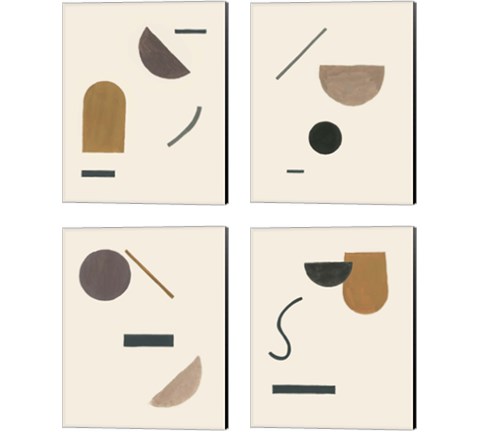 Intraconnected  4 Piece Canvas Print Set by Melissa Wang