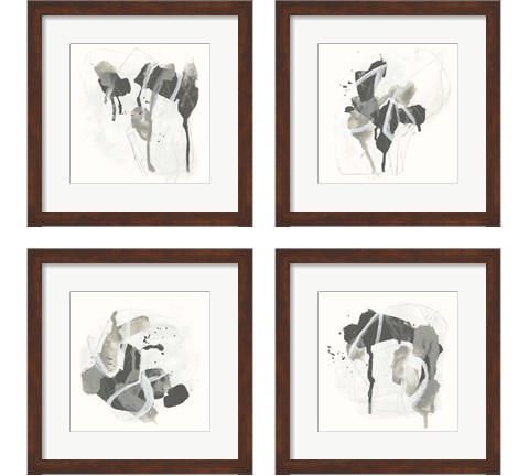 Monochrome Missive 4 Piece Framed Art Print Set by June Erica Vess