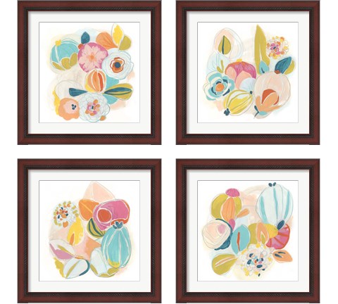 Floral Vibe 4 Piece Framed Art Print Set by June Erica Vess
