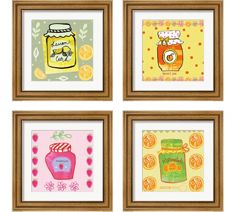 Pretty Jams and Jellies 4 Piece Framed Art Print Set by Farida Zaman