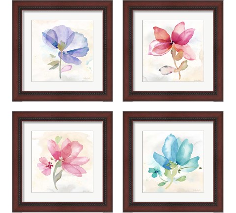 Poppy Single 4 Piece Framed Art Print Set by Cynthia Coulter