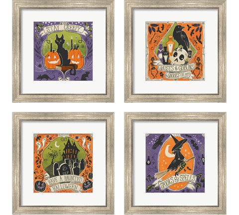 Stay Creepy 4 Piece Framed Art Print Set by Janelle Penner