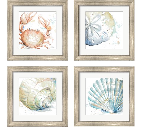 Water Sea Life 4 Piece Framed Art Print Set by Patricia Pinto