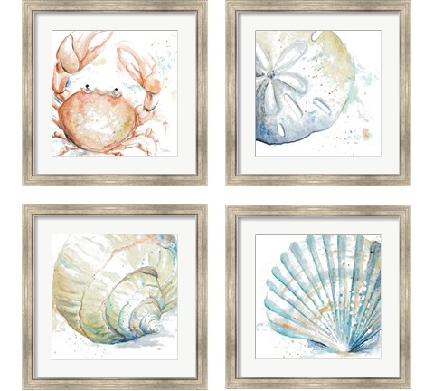 Water Sea Life 4 Piece Framed Art Print Set by Patricia Pinto