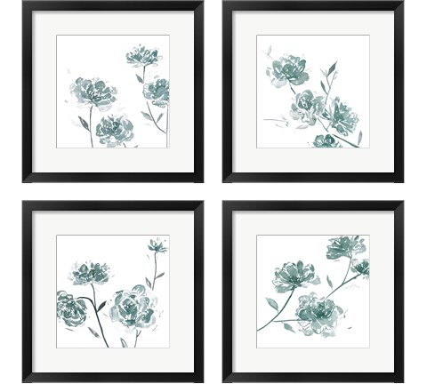 Traces of Flowers 4 Piece Framed Art Print Set by Melissa Wang