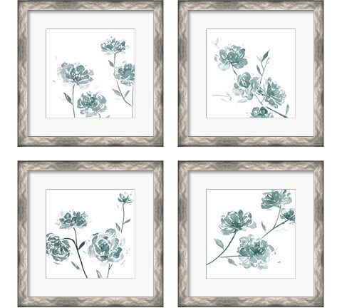 Traces of Flowers 4 Piece Framed Art Print Set by Melissa Wang