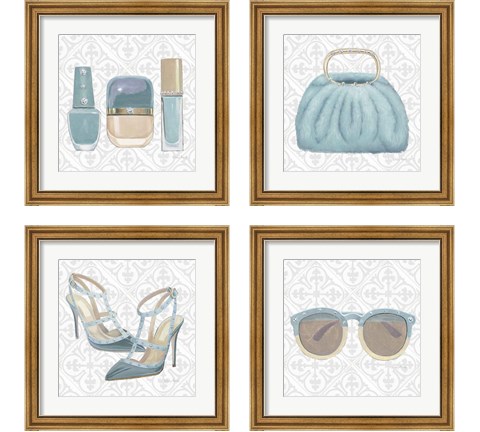 Must Have Fashion Gray White 4 Piece Framed Art Print Set by Emily Adams