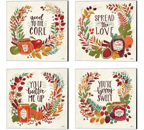 Spread the Love 4 Piece Canvas Print Set by Janelle Penner