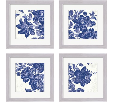 Toile Roses 4 Piece Framed Art Print Set by Sue Schlabach