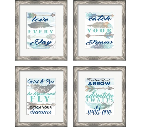 Inspiring  4 Piece Framed Art Print Set by Elizabeth Medley