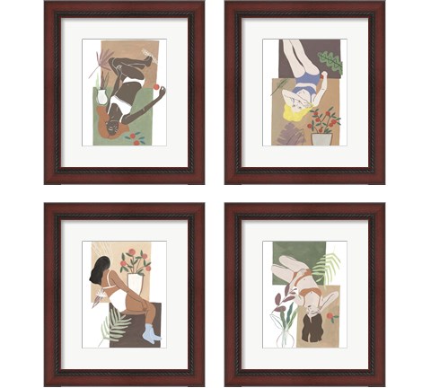 Lying Woman 4 Piece Framed Art Print Set by Melissa Wang