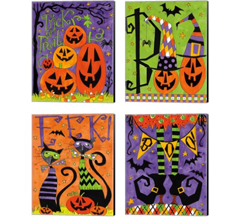 Spooky Fun 4 Piece Canvas Print Set by Anne Tavoletti