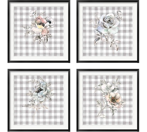 Sketchbook Garden Checker 4 Piece Framed Art Print Set by Danhui Nai