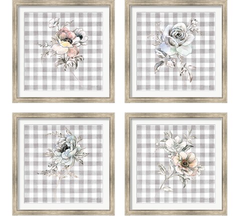 Sketchbook Garden Checker 4 Piece Framed Art Print Set by Danhui Nai