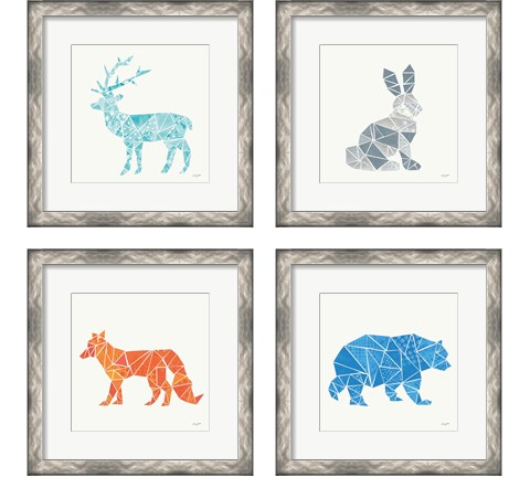 Geometric Animal 4 Piece Framed Art Print Set by Courtney Prahl