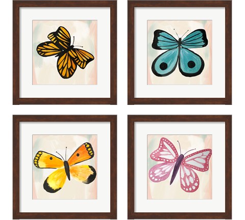 Butterfly  4 Piece Framed Art Print Set by Katie Doucette