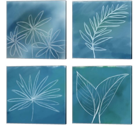Tropical  4 Piece Canvas Print Set by Anne Seay