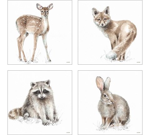 Forest Friends 4 Piece Art Print Set by Lisa Audit