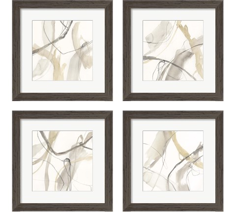 Neutral Momentum 4 Piece Framed Art Print Set by Jennifer Goldberger