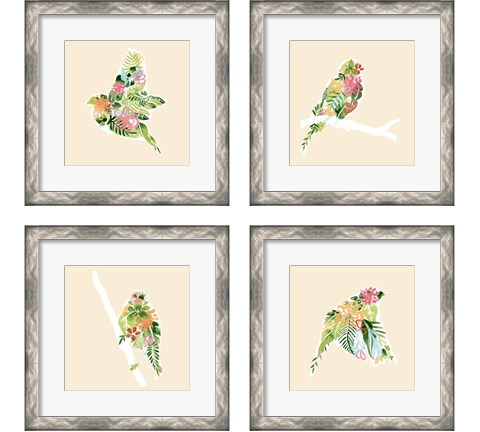 Foliage & Feathers 4 Piece Framed Art Print Set by June Erica Vess