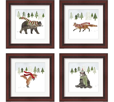 Woodland Christmas 4 Piece Framed Art Print Set by Victoria Borges