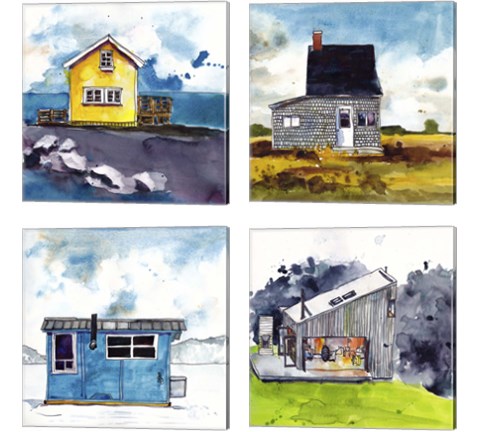 Cabin Scape 4 Piece Canvas Print Set by Paul McCreery