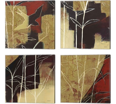 Sun Stems Tile 4 Piece Canvas Print Set by Kathrine Lovell