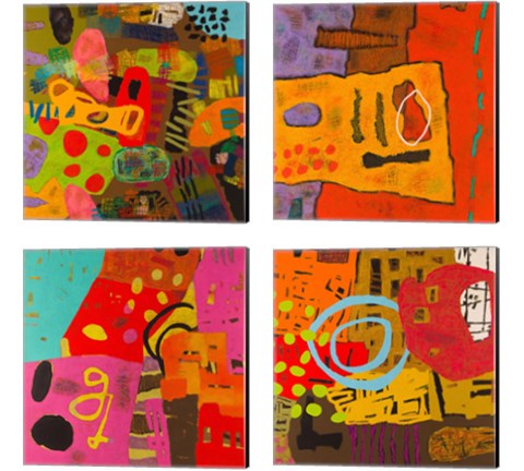 Conversations in the Abstract 4 Piece Canvas Print Set by Downs