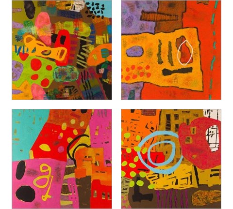 Conversations in the Abstract 4 Piece Art Print Set by Downs