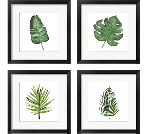 Leaves of the Tropics  4 Piece Framed Art Print Set by Hartworks
