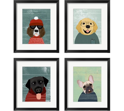 Winter Dog 4 Piece Framed Art Print Set by Katie Doucette