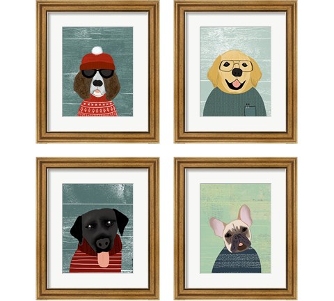 Winter Dog 4 Piece Framed Art Print Set by Katie Doucette