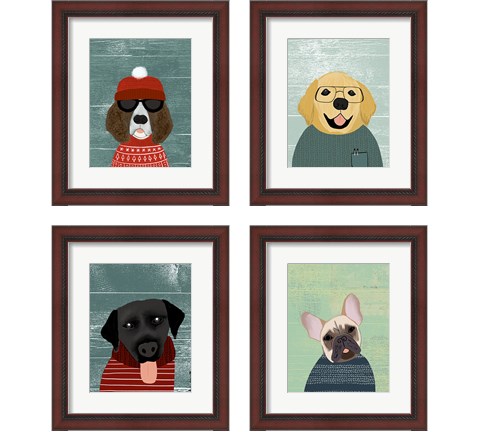 Winter Dog 4 Piece Framed Art Print Set by Katie Doucette