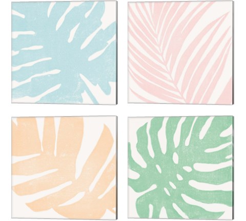 Tropical Treasures Pastel 4 Piece Canvas Print Set by Moira Hershey