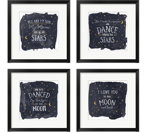 Celestial Love 4 Piece Framed Art Print Set by Laura Marshall