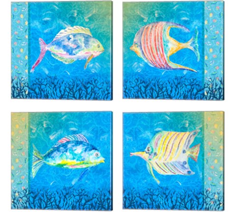 Under the Sea 4 Piece Canvas Print Set by Julie DeRice
