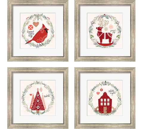 Hygge Christmas 4 Piece Framed Art Print Set by Noonday Design