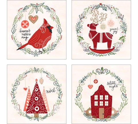 Hygge Christmas 4 Piece Art Print Set by Noonday Design