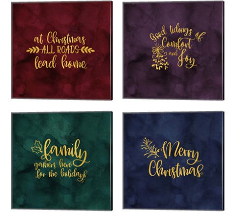 All that Glitters for Christmas 4 Piece Canvas Print Set by Tara Reed