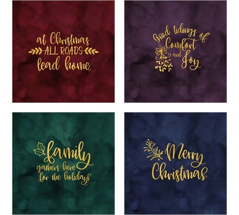 All that Glitters for Christmas 4 Piece Art Print Set by Tara Reed