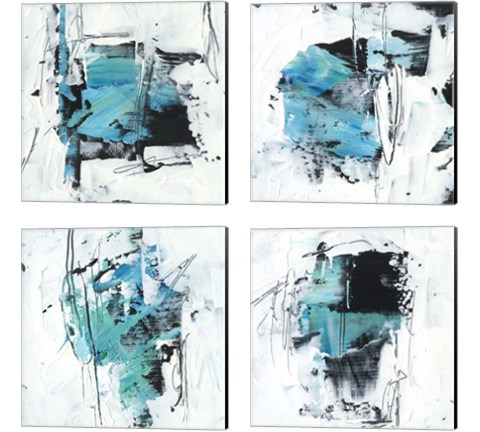 Kinetic Form 4 Piece Canvas Print Set by Ethan Harper