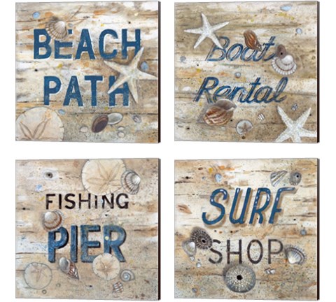 Beach Path 4 Piece Canvas Print Set by Arnie Fisk