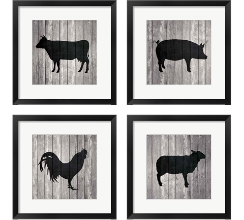 Barn Animal 4 Piece Framed Art Print Set by Tandi Venter
