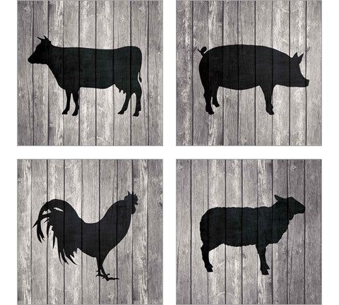Barn Animal 4 Piece Art Print Set by Tandi Venter