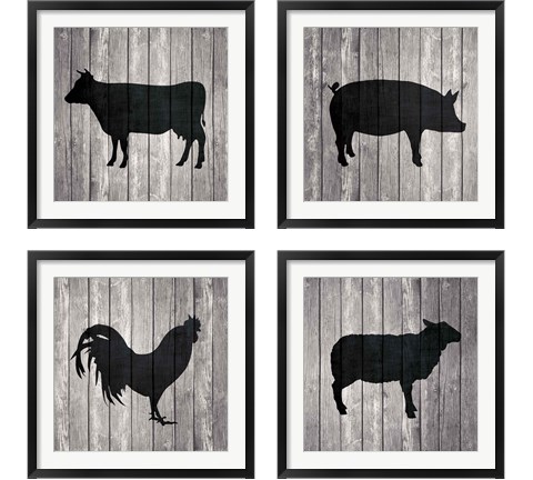 Barn Animal 4 Piece Framed Art Print Set by Tandi Venter